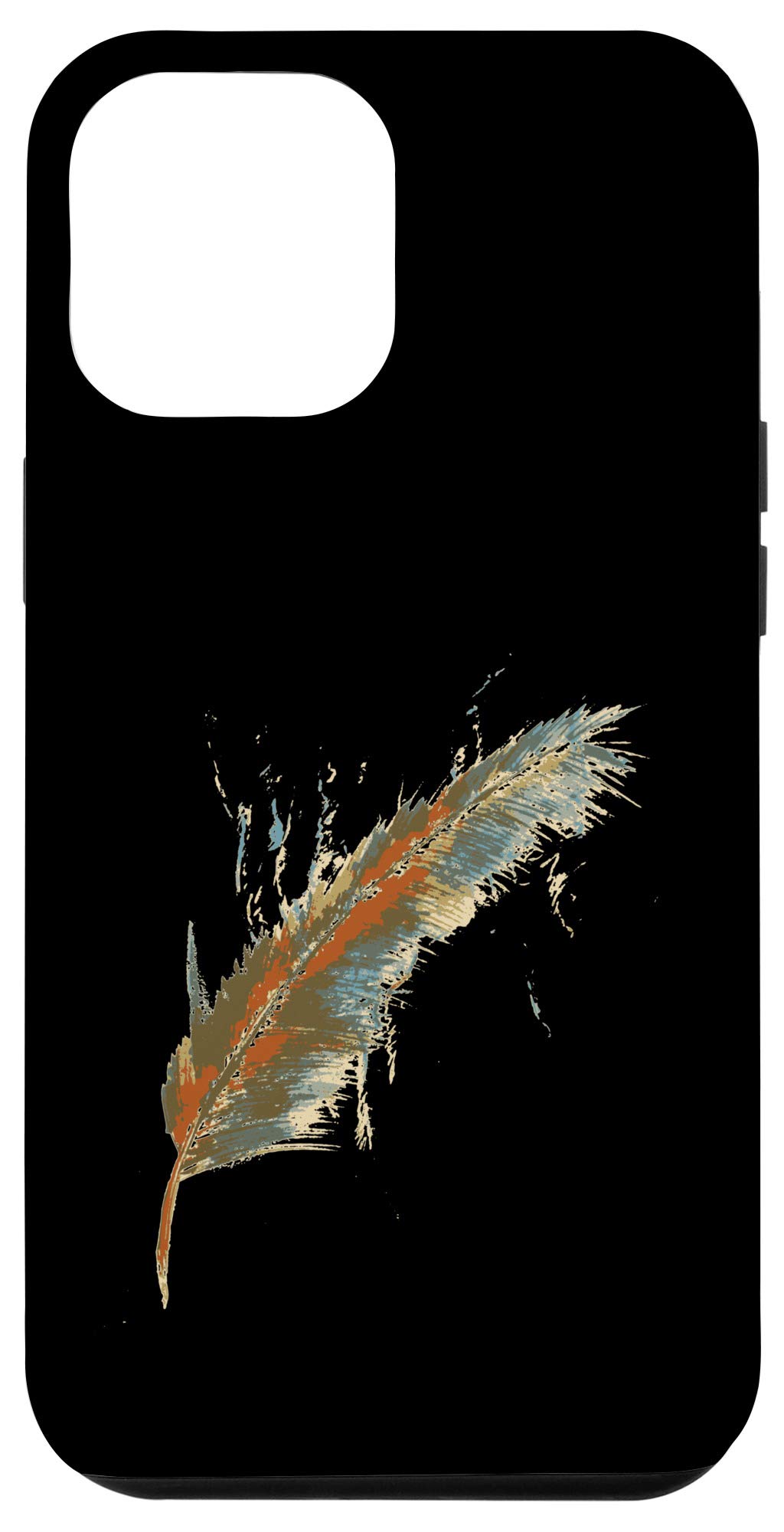 iPhone 12 Pro Max Case with Native American Indian Watercolor Art - Colorful Feather Design for Protection & Style | Perfect for Daily Use, Travel & Cultural Enthusiasts
