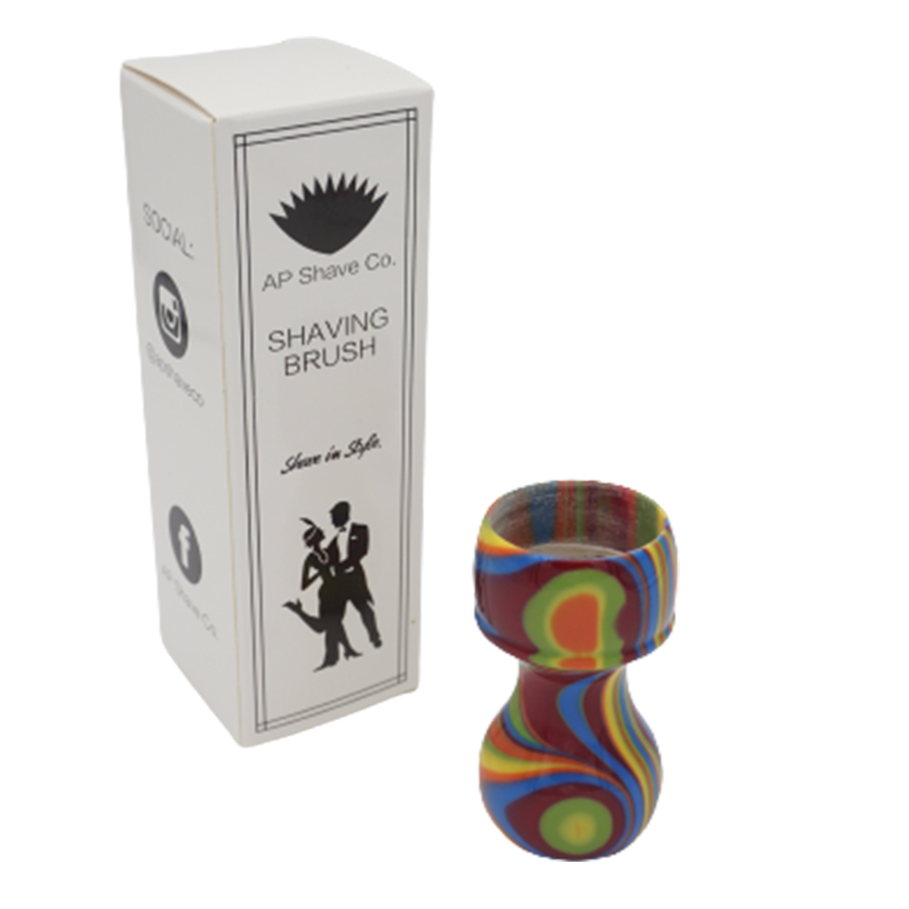 Premium Handcrafted Disco Shaving Brush Handle - Fits 28mm & 30mm Knots - Perfect for Wet Shaving & Grooming Gifts for Men