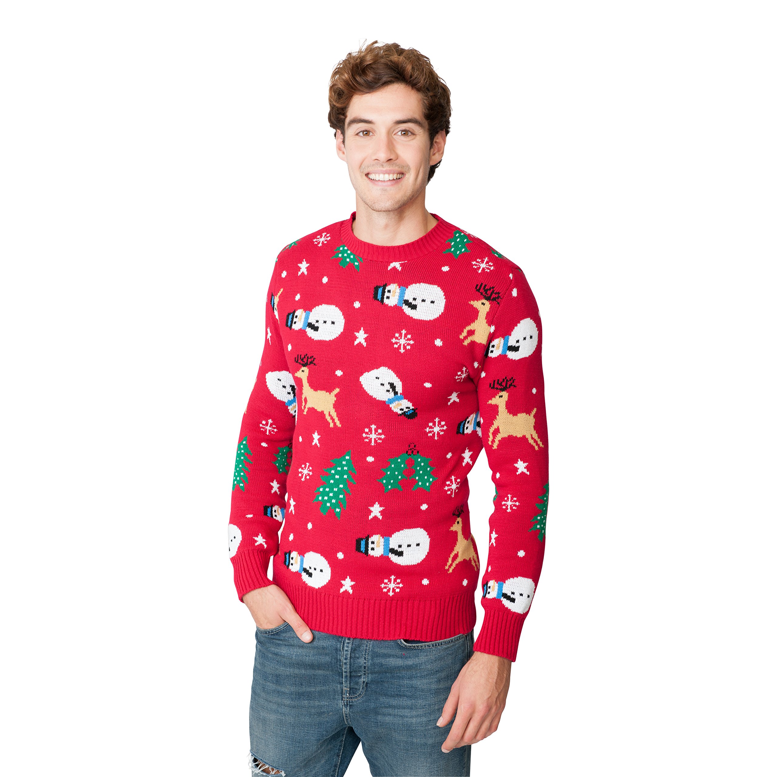 Festive Santa Fairisle Christmas Sweater for Men & Women - Unisex Holiday Party Jumper in Sizes S-4XL | Perfect for Ugly Sweater Parties, Family Gatherings & Winter Celebrations