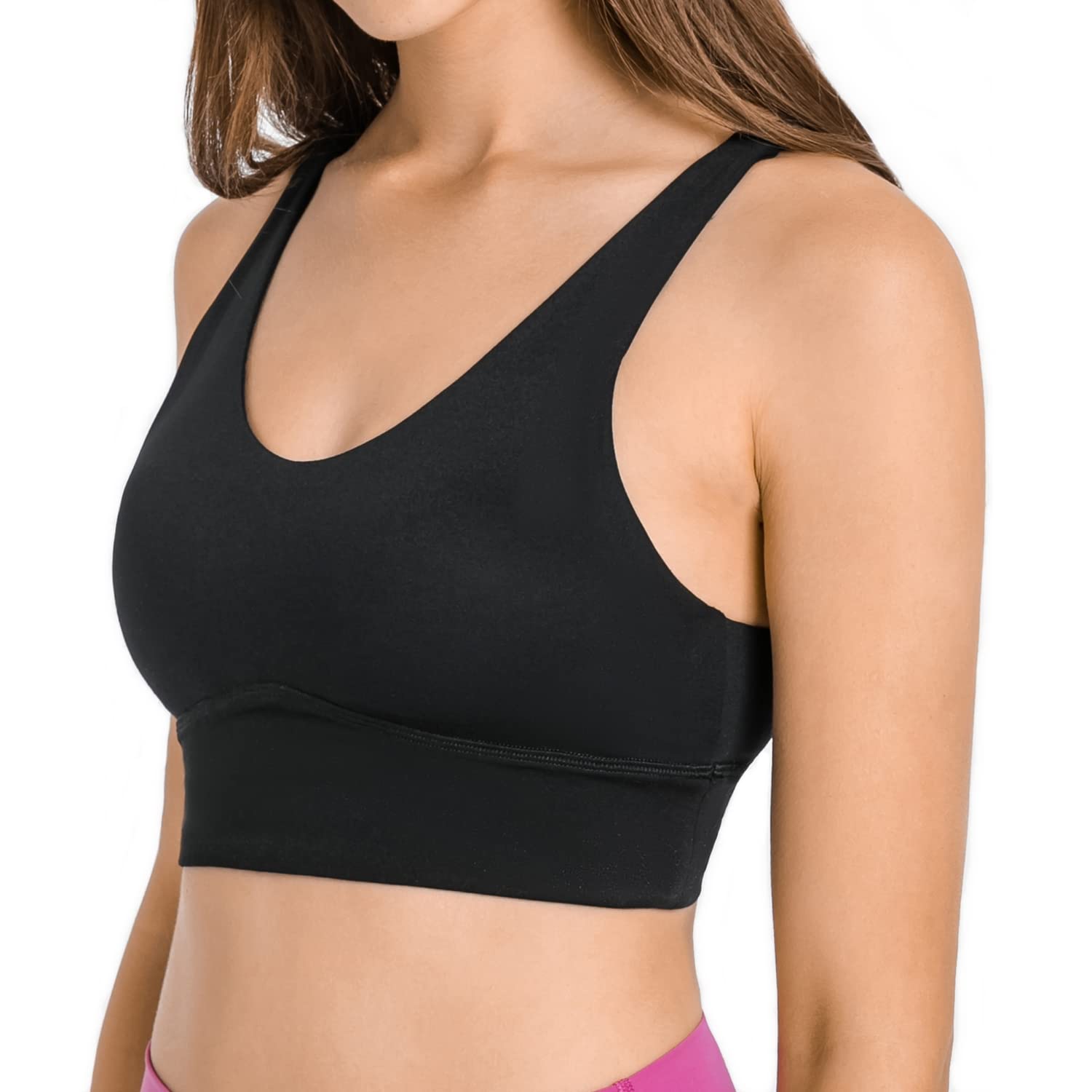 Women's Strappy Padded Sports Bras - Yoga Crop Tank Tops for Workout & Gym - Breathable Activewear for Running, Fitness & Lounge Wear
