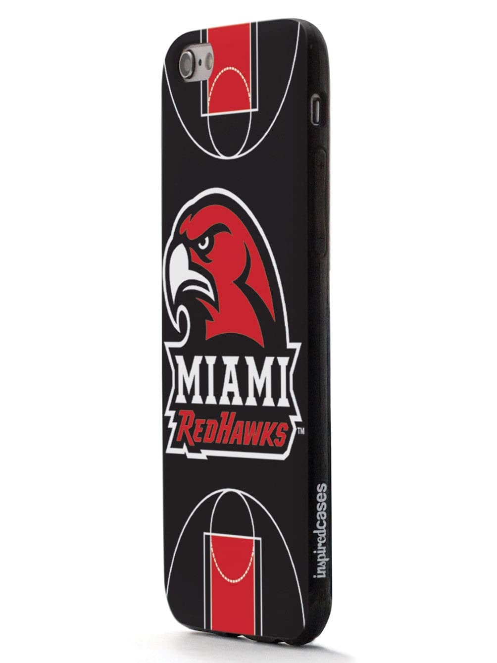 3D Textured iPhone 15 Pro Max Case - Shockproof Rubber Bumper Cover - Protective Phone Case for Apple iPhone 15 Pro Max (Miami University Redhawks Basketball Design) - Perfect for Sports Fans and School Spirit