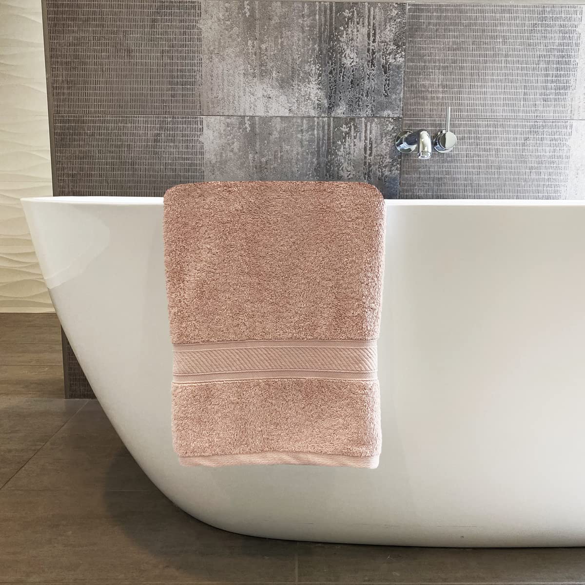 Premium Lake Tahoe Luxury Towels - Soft & Absorbent Hand Towel Set, Made in USA, Blush Pink - Perfect for Spa, Bathroom & Beach Use