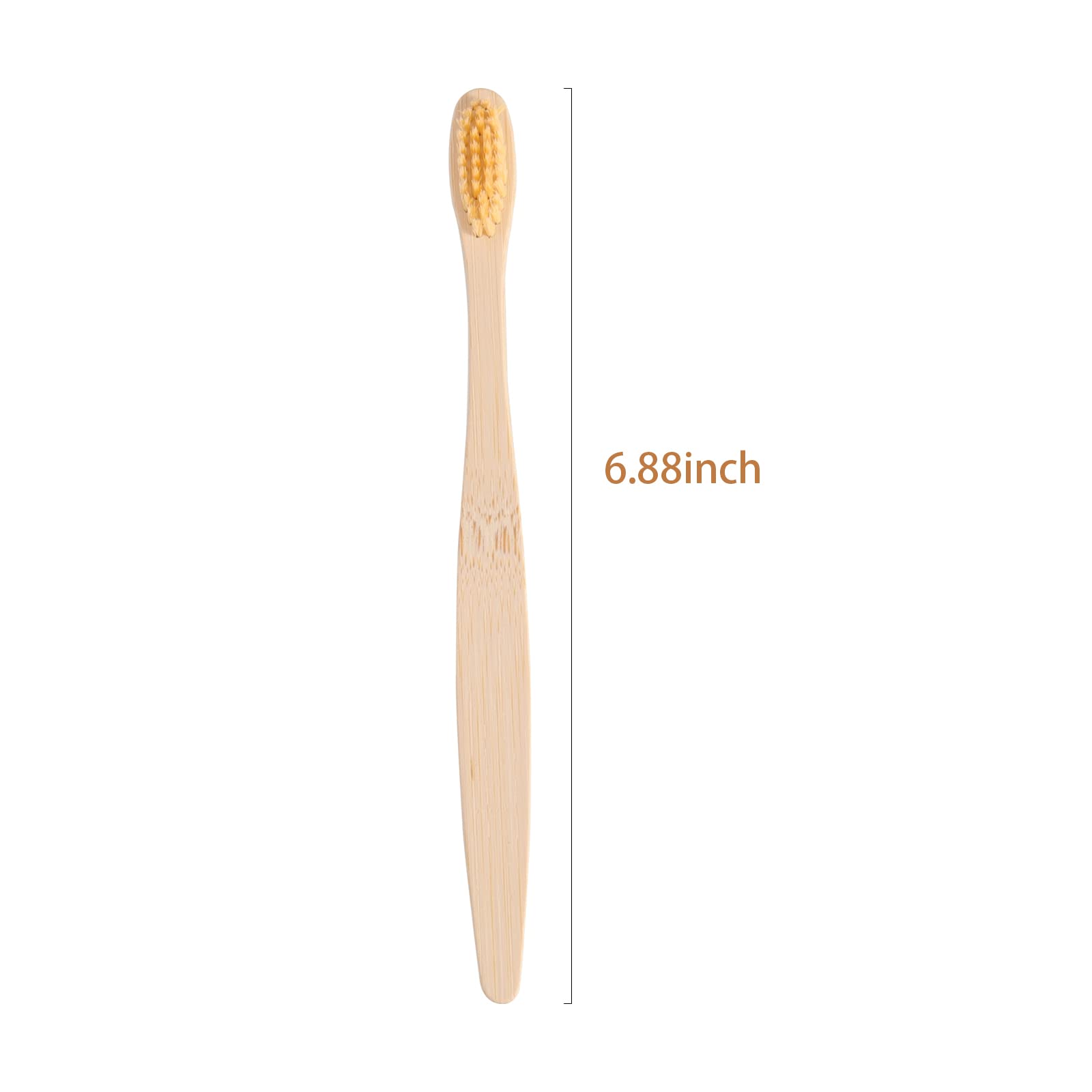 Eco-Friendly Custom Name Bamboo Toothbrushes - Biodegradable Soft Bristles, Personalized Dental Care (10-Pack, Beige) | Sustainable Oral Hygiene for Home & Travel