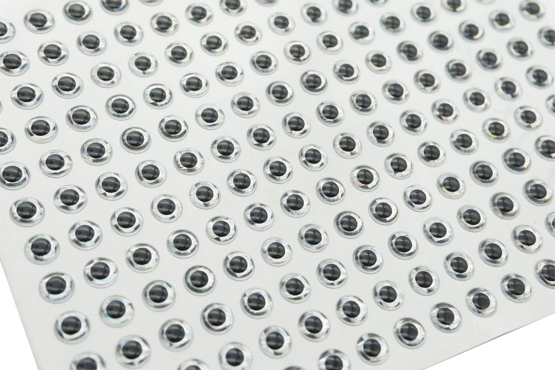 3D Holographic Fishing Lure Eyes - Soft Artificial Fly Tying Eyes for DIY Lifelike Fishing Lures (Silver) - Perfect for Fly Tying, Bass Fishing, and Saltwater Lure Making