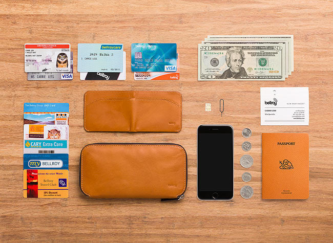 Bellroy Carry Out Wallet - Slim RFID Blocking Travel Wallet for Men & Women | Perfect for Everyday Use, Travel & Business (Black)
