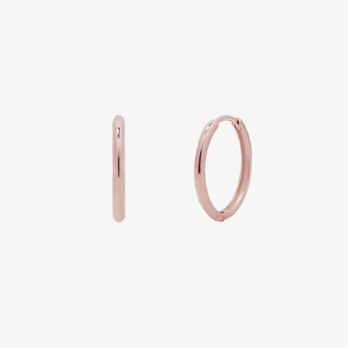15mm Gold Huggie Hoop Earrings for Women - Minimalist Small Hoop Earrings for Everyday Wear, Work, and Casual Outfits