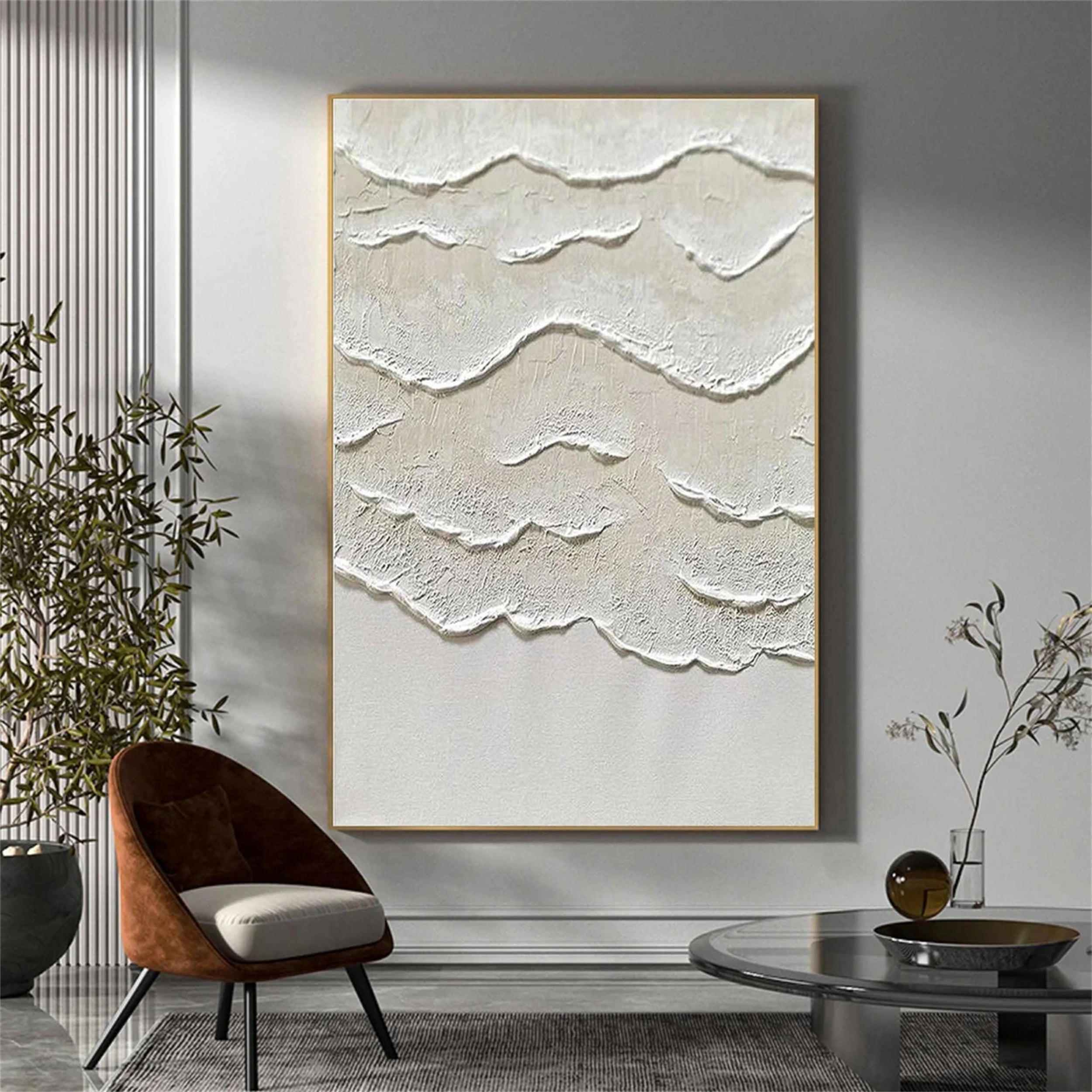 Ocean and Sky Painting #OS 111 - Handmade Canvas Wall Art for Home Decor, Office & Living Room - Coastal Landscape Seascape Artwork