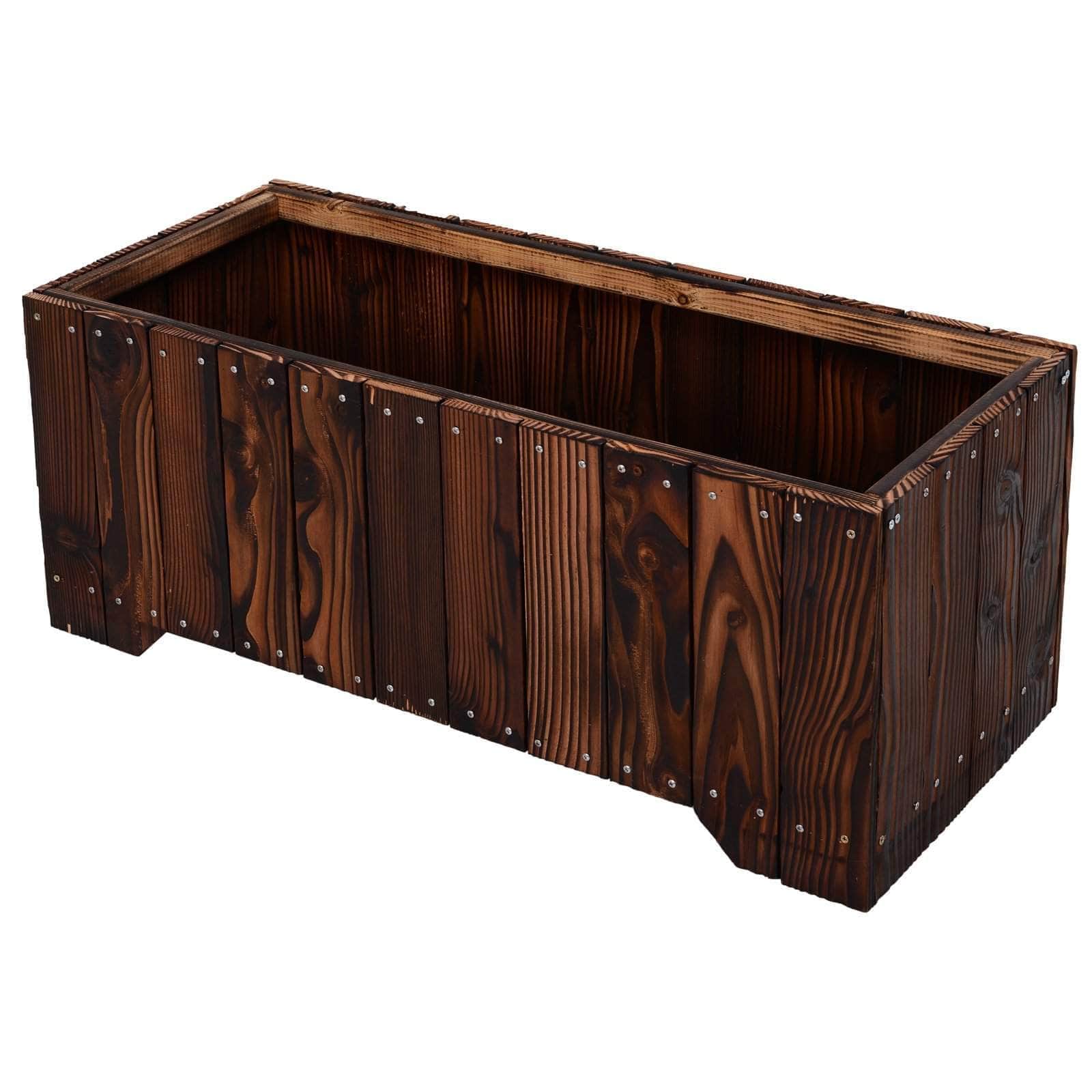 Natural Solid Fir Wood Raised Garden Bed Planter Box - Durable Outdoor Rectangle Planter for Vegetables, Flowers & Herbs - Perfect for Backyard, Patio & Urban Gardening