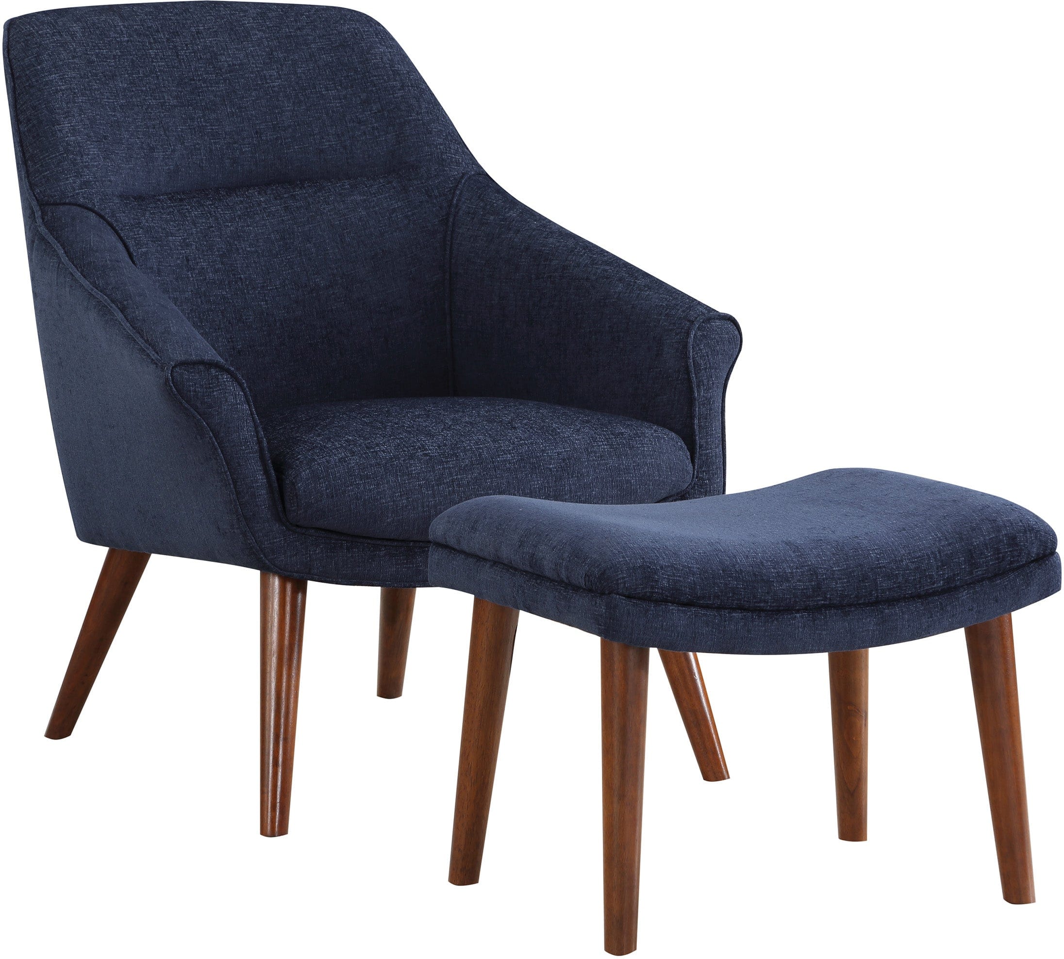 Office Star Waneta Chair and Ottoman Set - Ergonomic Home Office Chair with Footrest, Comfortable Lounge Chair for Living Room, Bedroom, or Study - WNT Model