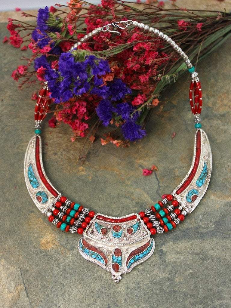 Unique Handmade Tibetan Necklace - Authentic Cultural Jewelry for Women, Spiritual Gift & Boho Fashion Accessory | Perfect for Meditation, Yoga & Festivals