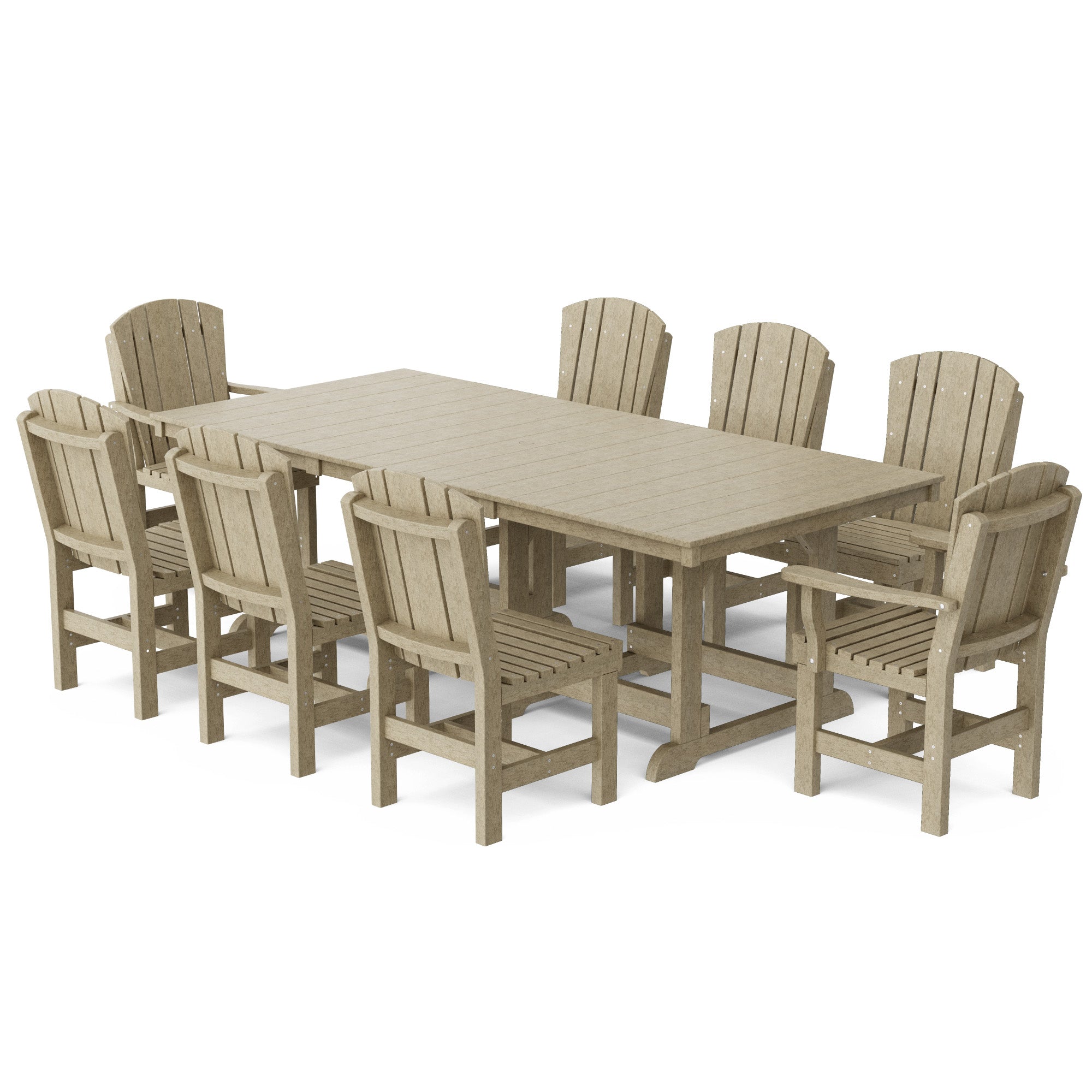 Heritage 9-Piece 44x94 Inch Dining Table Set - Perfect for Family Gatherings, Dinner Parties & Formal Dining Rooms