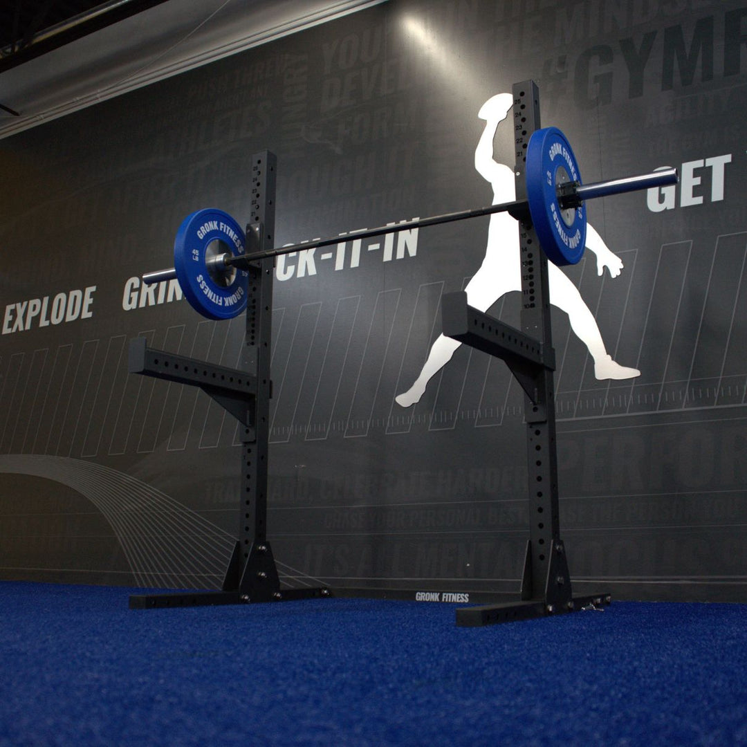 Gronk Fitness Squat Stand with J-Hooks - Heavy Duty Power Rack for Home Gym Strength Training & Weightlifting Workouts