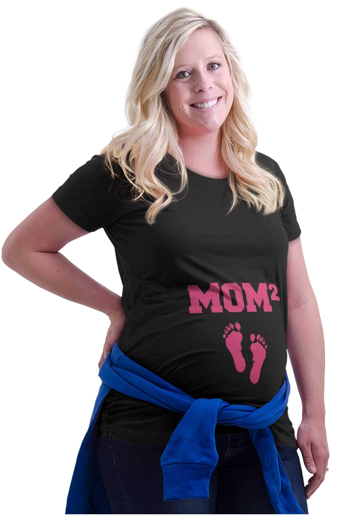 Brisco Brands Women's Maternity Pregnancy Announcement T-Shirt - Comfortable Cotton Tee for Expecting Moms - Perfect for Baby Showers, Gender Reveals & Maternity Photos