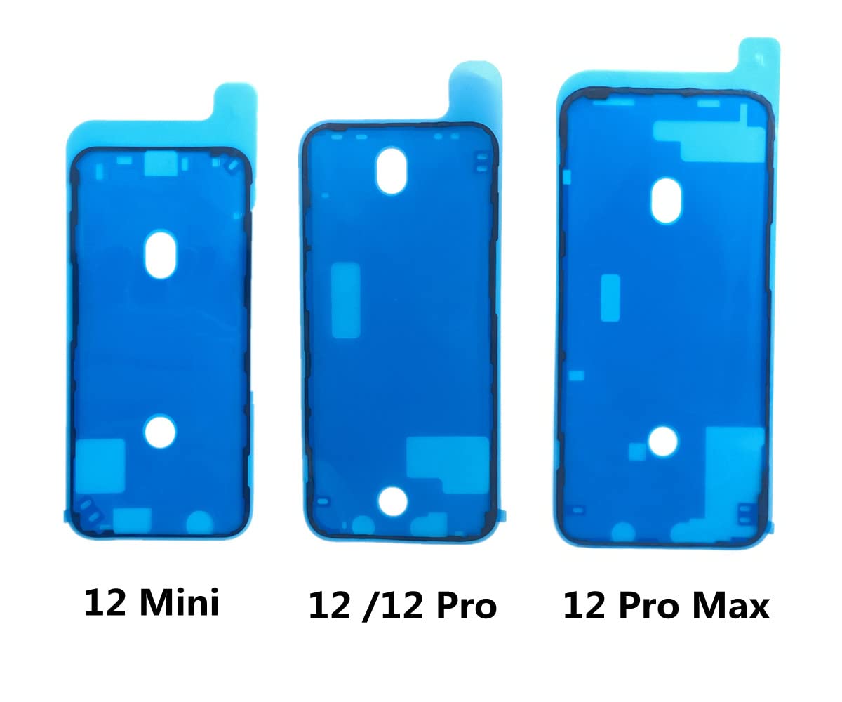 2-Pack OEM Original Waterproof Adhesive Tape for iPhone 12 Mini/12 Pro Max LCD Display Repair - Front Housing Frame & Screen Seal Stickers (Pre-Cut Strips) - Perfect for DIY Phone Screen Replacement & Waterproofing Projects