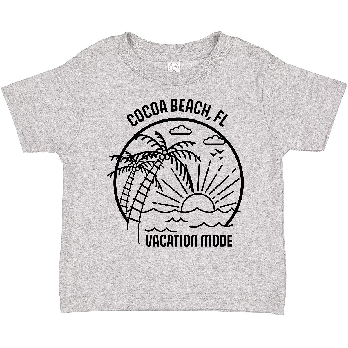 Inktastic Summer Vacation Mode Cocoa Beach Florida Toddler T-Shirt - Cute Graphic Tee for Boys & Girls - Beach Trip, Family Vacation & Holiday Outfit
