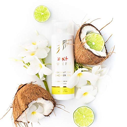 Pure Fiji Coconut Lime Blossom Shower Gel - 8 oz Hydrating Body Wash for Dry Skin - Tropical Scented Bath & Shower Gel for Spa-Like Relaxation at Home