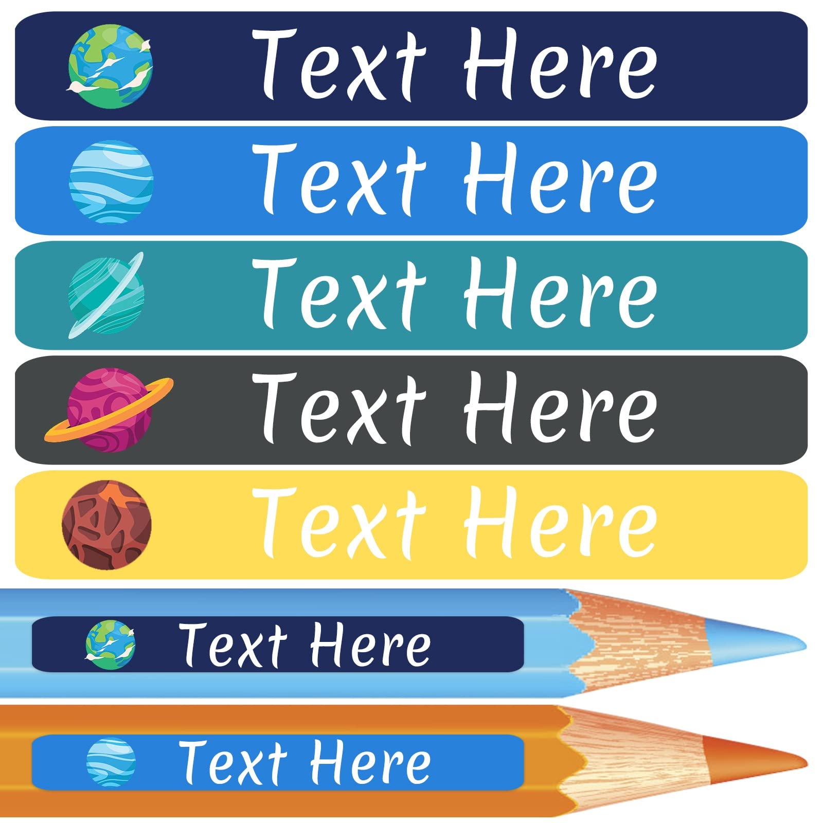 Custom Waterproof Name Labels for Kids - 100PCS Personalized Stickers for School Supplies & Lunch Boxes