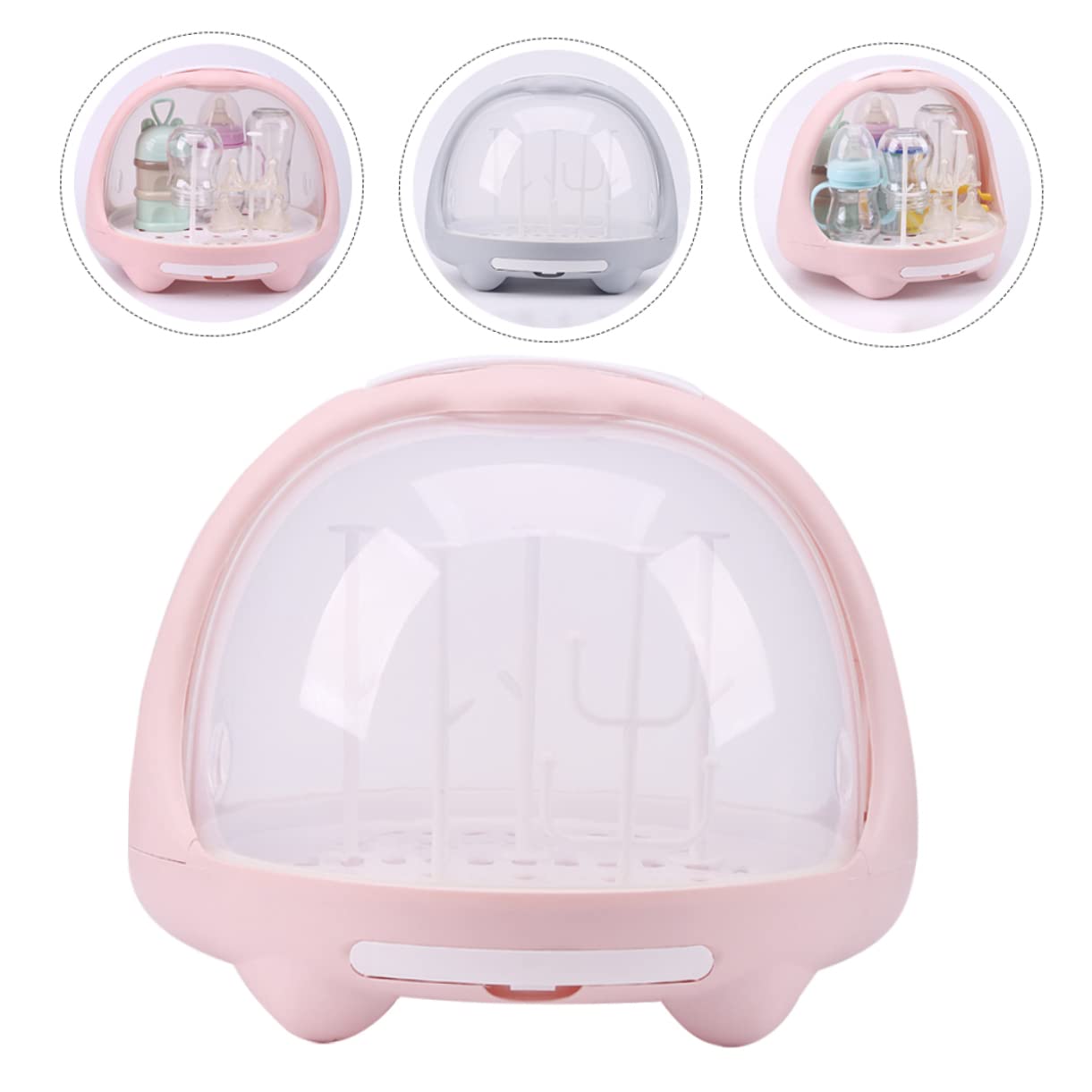 Toyvian 13L Baby Bottle Drying Rack Cover - BPA-Free Bottle Organizer & Storage Box for Boys and Girls | Perfect for Nursery, Kitchen Countertop & Travel Baby Essentials Organization