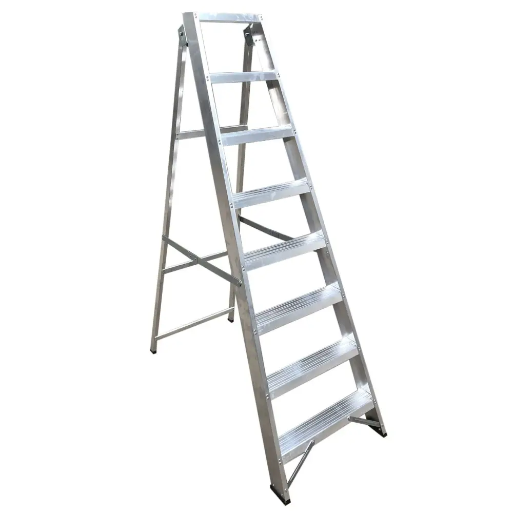 Climb It Aluminum Swingback Stepladder - Lightweight Folding Ladder for Home, Garage & Workshop Use