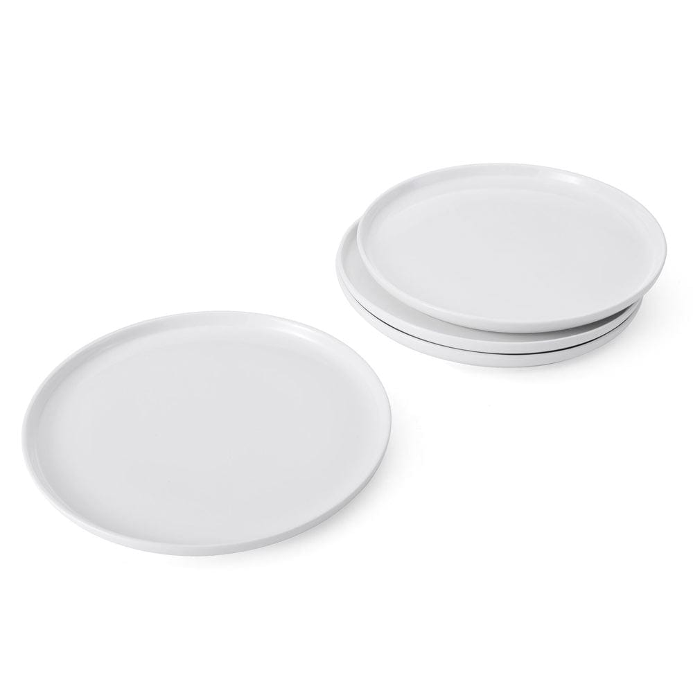 Samantha 4-Piece Dinner Plate Set - Elegant Porcelain Plates for Fine Dining, Everyday Meals & Entertaining - Perfect for Restaurants, Home Kitchens & Special Occasions