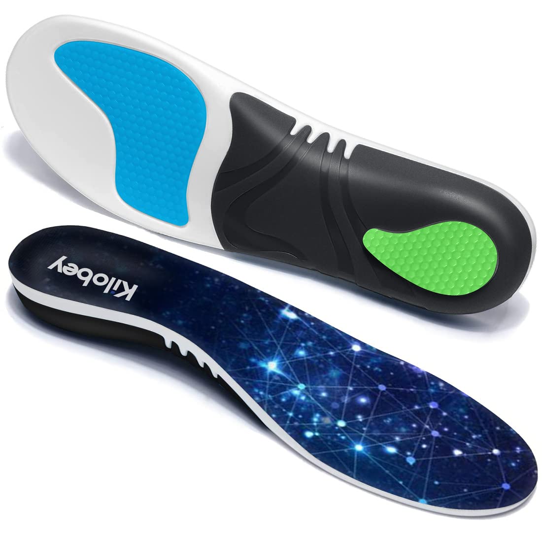 Plantar Fasciitis Arch Support Insoles for Women & Men - Orthotic Shoe Inserts for Foot Pain Relief, Flat Feet & High Arches - Gel Cushion Comfort Insoles for Running, Work Boots & Athletic Shoes - Perfect for Walking, Standing All Day & Sports Activities