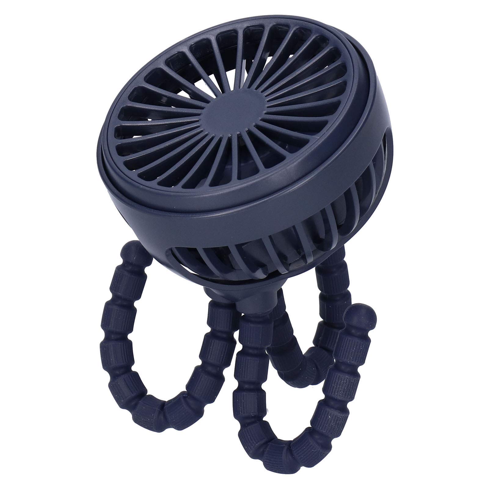 Zerodis Mini Handheld Fan - 360° Rotating USB Rechargeable Desk Fan with Tripod Stand | Portable Cooling Fan for Home, Office, Travel & Library Use (Blue)