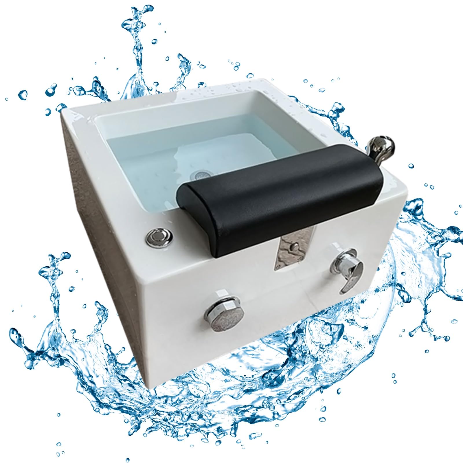Relaxing Foot Spa Bath Massager with Acrylic Basin - Home Pedicure & Foot Care for Tired Feet - Perfect for Stress Relief, Laundromats & At-Home Spa Treatments