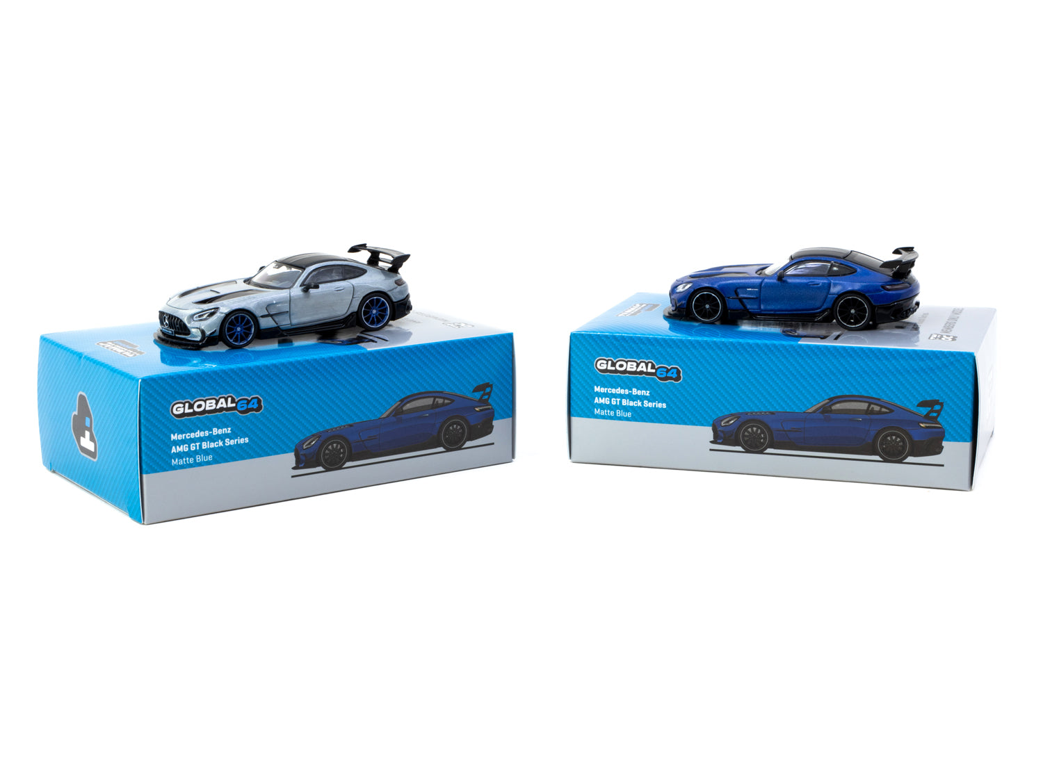 Tarmac Works 1/64 Mercedes Benz AMG GT Black Series Diecast Model Car - Matte Blue Limited Edition - Collectible Toy Car for Adults & Kids - Perfect for Display, Racing Games & Car Enthusiasts