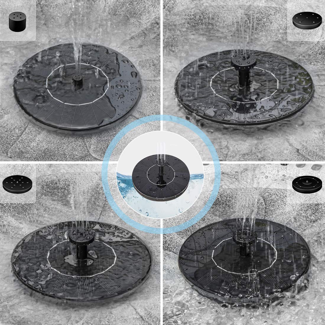 VIVOHOME Antique Outdoor Copper Garden Bird Bath with Solar Powered Fountain - 28 Inch Polyresin Birdbath & Pond Combo Set for Patio, Lawn, and Backyard Decor