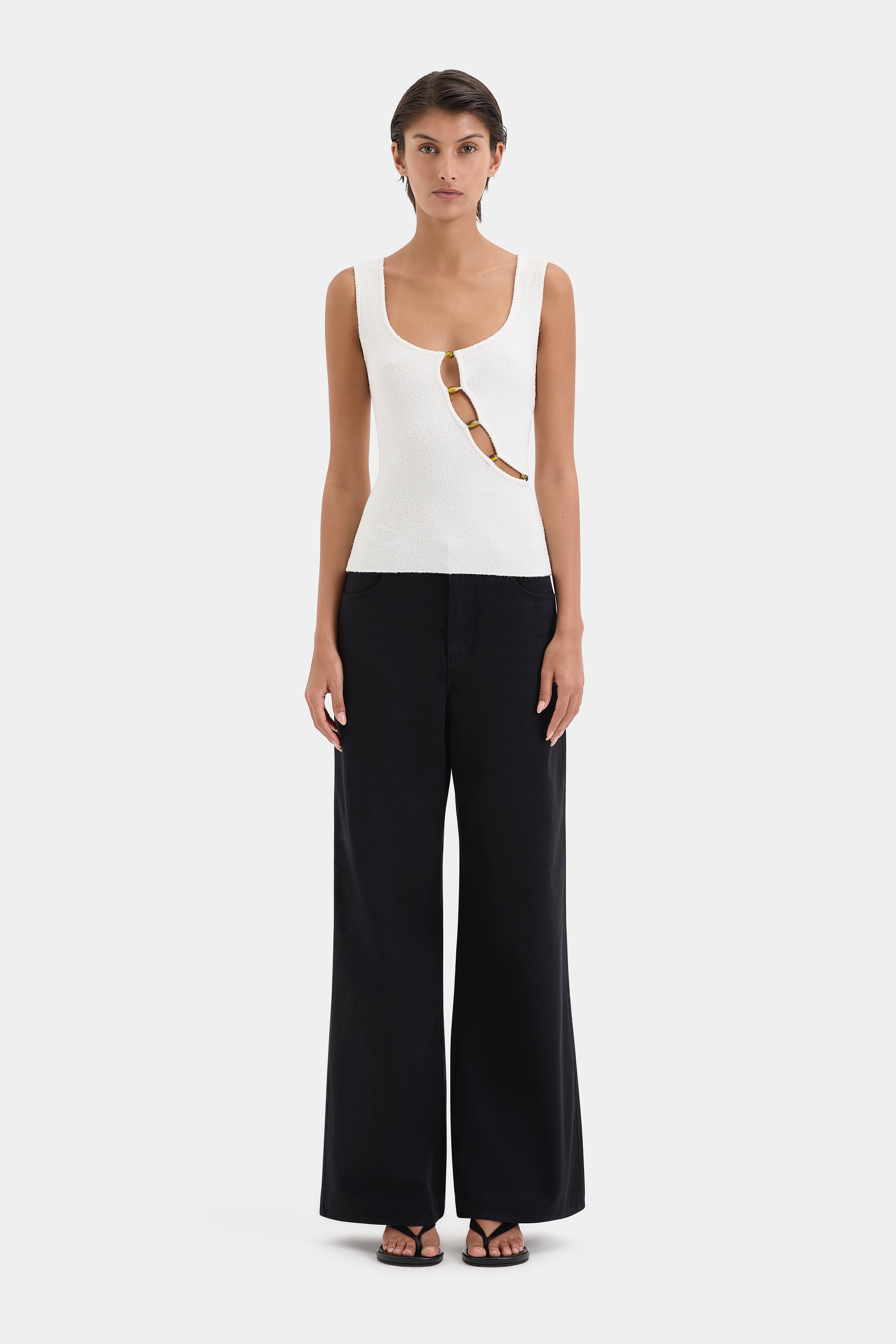 Chiara Beaded Tank Top for Women - Elegant Summer Blouse with Pearl & Crystal Embellishments | Perfect for Beach Vacations, Date Nights & Casual Outings
