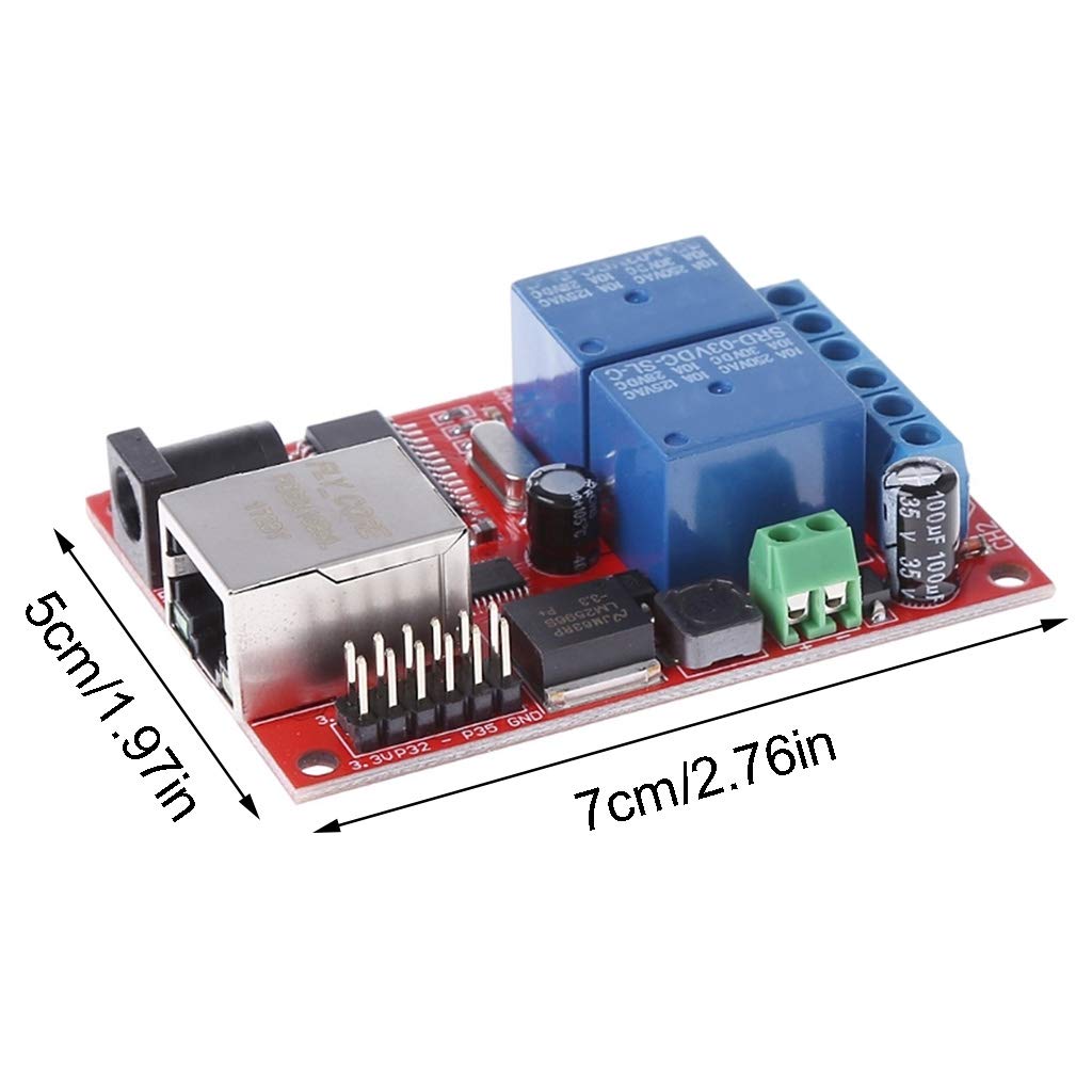 2-Way LAN Ethernet Relay Board with Delay Switch for Home Automation