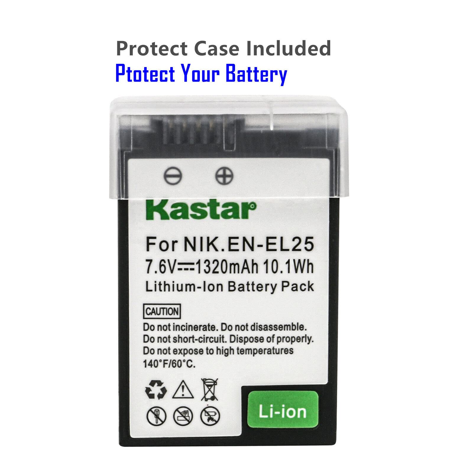 Kastar 4-Pack EN-EL25 Battery & LCD Dual USB Charger Set for Nikon Z50, Z FC Mirrorless Cameras - Compatible with EN-EL25a 4241 Battery & MH-32 Charger - Perfect for Travel, Vlogging & Photography