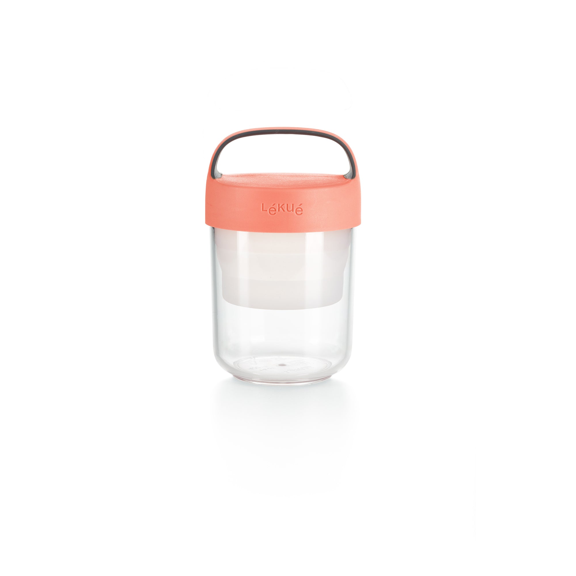 Portable 400ml Coral Glass Jar - Perfect for Food Storage, Meal Prep, and Travel Snacks
