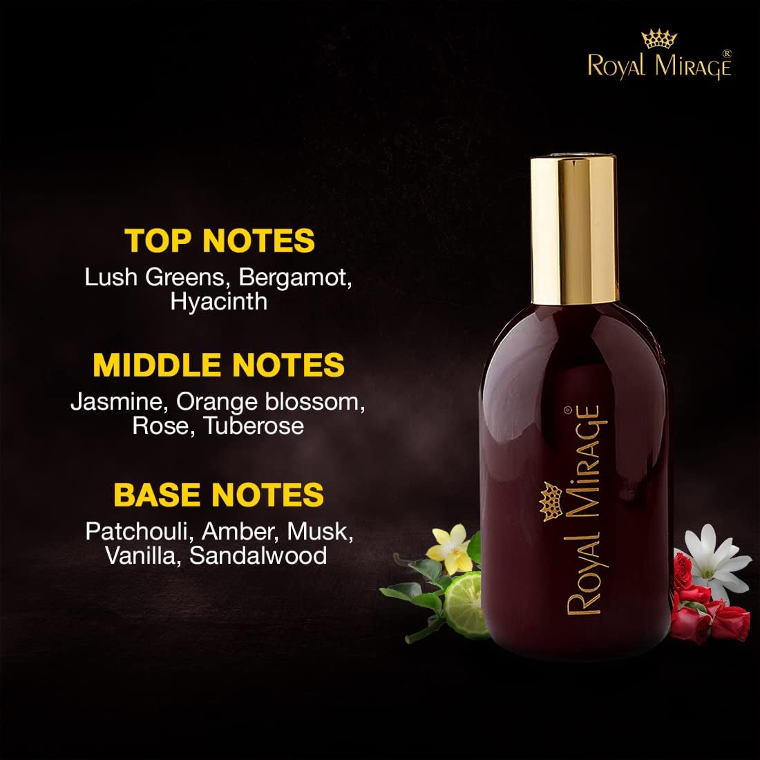 Royal Mirage Original 120ml Eau De Cologne for Men - Long Lasting Fragrance for Daily Wear, Office & Special Occasions