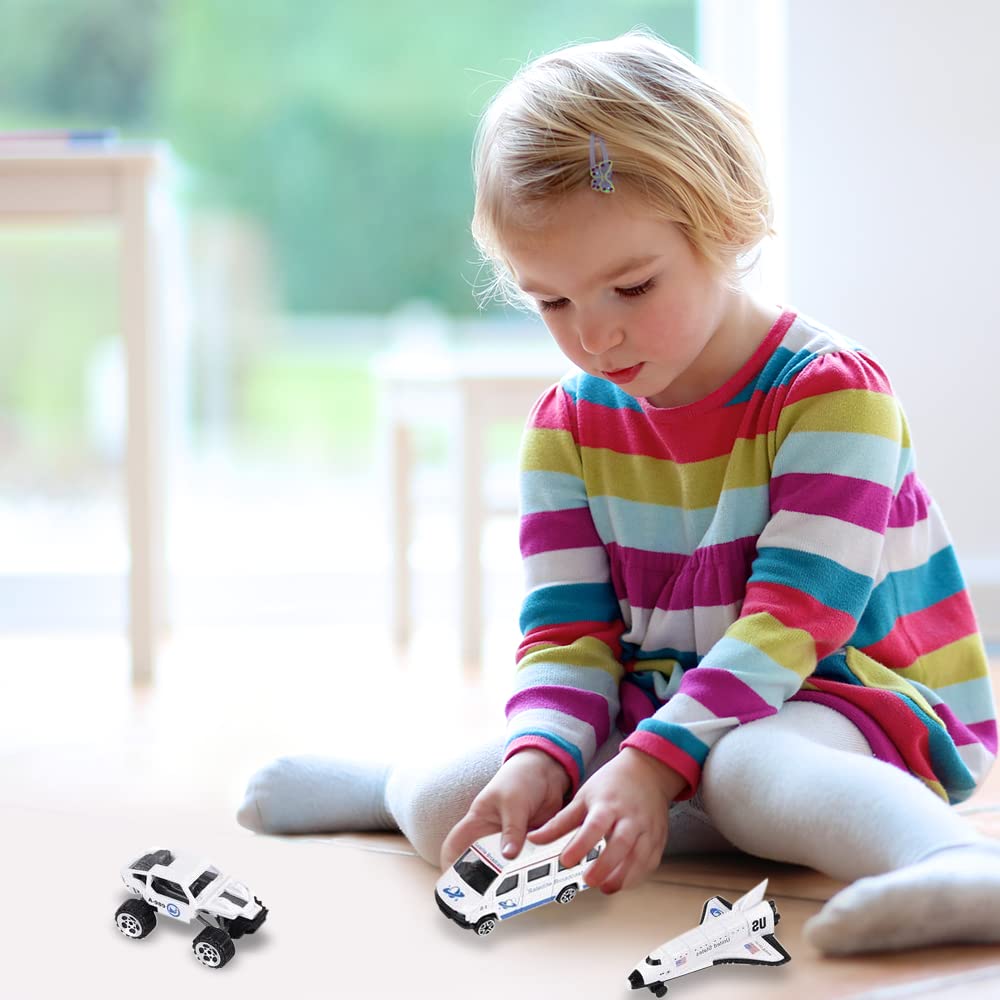 ArtCreativity 15-Piece Die-Cast Space Play Set - Kids Space Toys with Rocket, Shuttle, Astronaut Figures & Rovers - STEM Educational Toys for Boys & Girls - Perfect for Space-Themed Birthday Gifts & Classroom Learning Activities