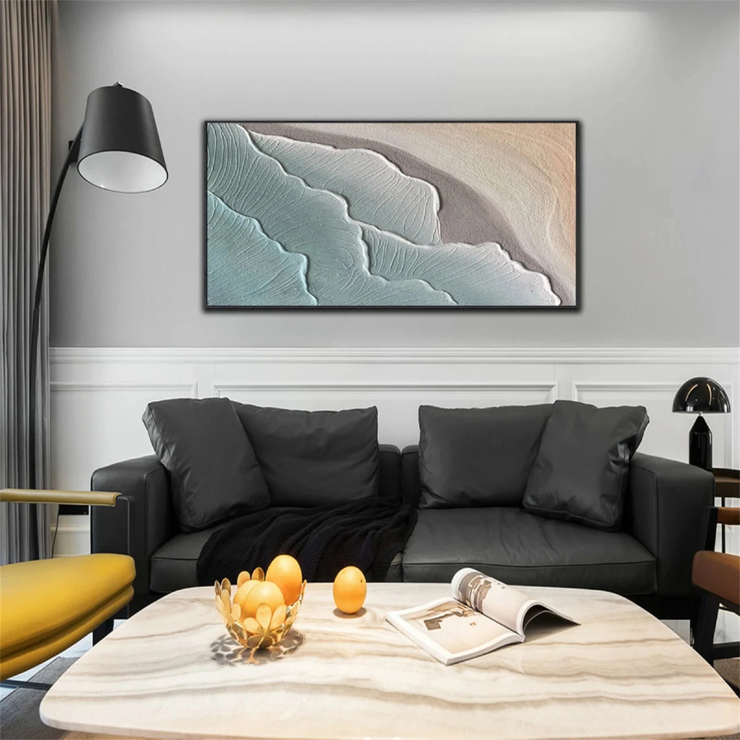Ocean and Sky Painting #OS 073 - Stunning Coastal Wall Art for Beach House Decor, Living Room & Office