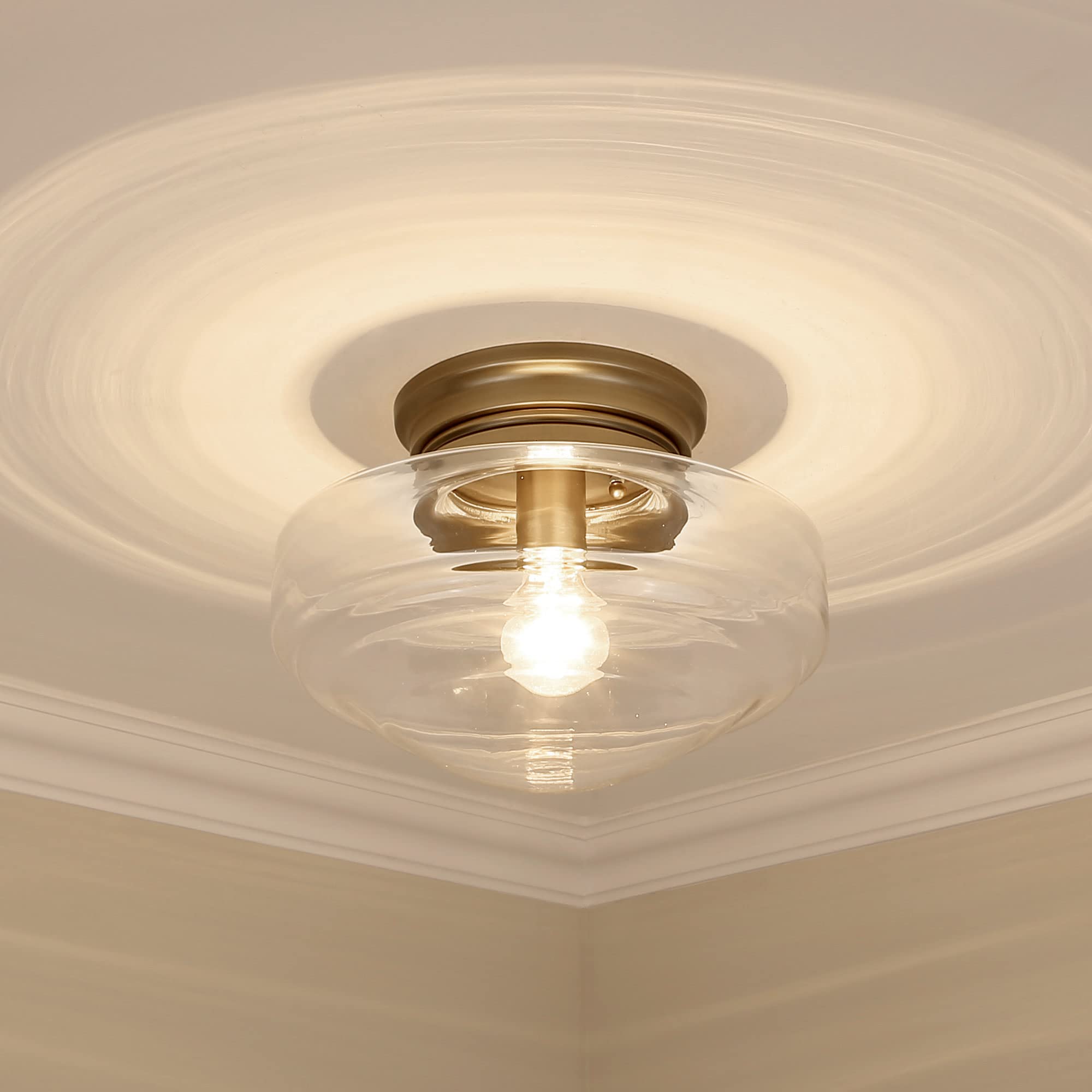 Vintage Style Semi-Flush Mount Ceiling Light Fixture - Matte Black with Milk Glass Shade - Perfect for Bedroom, Living Room & Dining Room Lighting