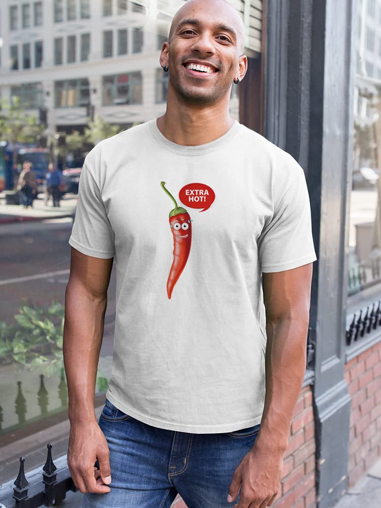 Extra Hot Red Chilli Tee for Men - Spicy Graphic T-Shirt - Casual Streetwear for Summer, Parties & Everyday Wear