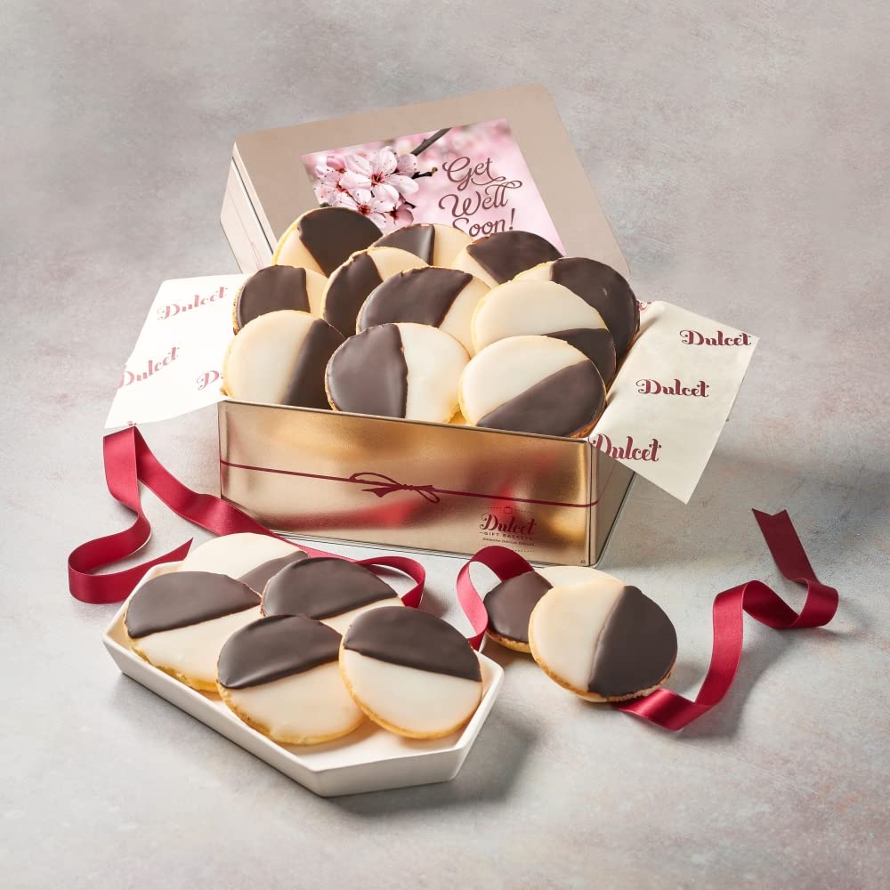 NY Style Black & White Cookies Gift Tin - Deluxe Assortment for Birthdays, Holidays & Get Well Wishes - Perfect Gift for Men, Women, Kids | Office Treats, Housewarming & Thank You Gifts