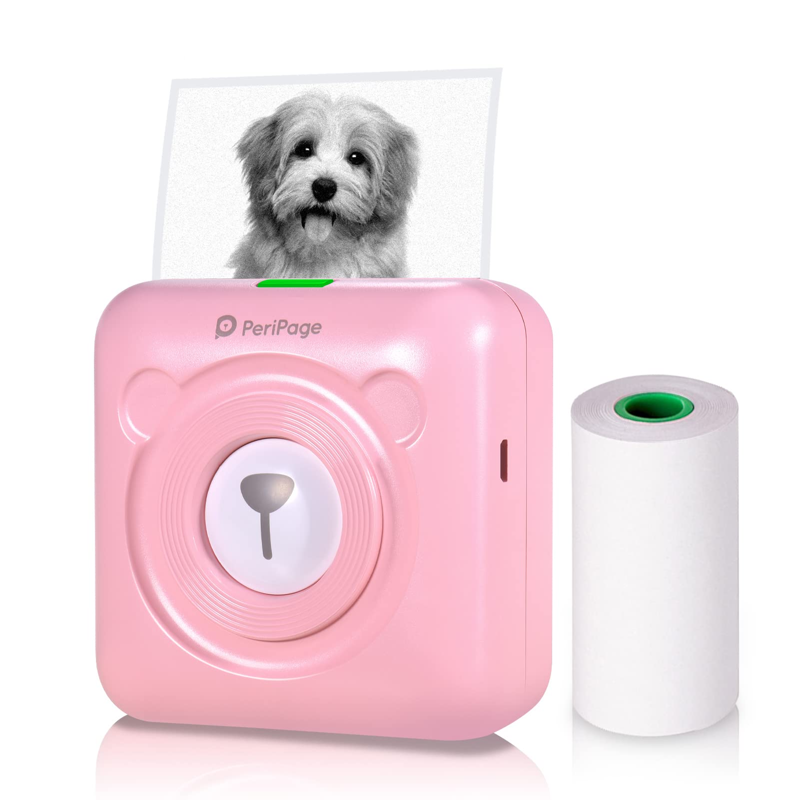 HHOP Mini Pocket Thermal Printer - Wireless Bluetooth All-in-One Photo, Label, Memo & Receipt Printer with AR Function, USB Cable - Compatible with Android, iOS, Windows | Perfect for Home, Office & Small Business Printing Needs