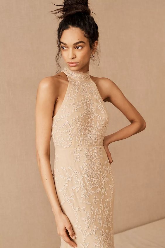 BHLDN Daisy Gown - Elegant Floral Wedding Dress for Brides | Perfect for Beach, Garden & Outdoor Ceremonies