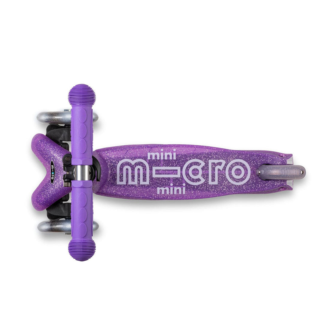 Micro Mini Deluxe Glitter 3-Wheel LED Scooter for Kids - Purple | Light Up Kick Scooter for Girls & Boys | Perfect for Outdoor Play, Commuting & Neighborhood Fun