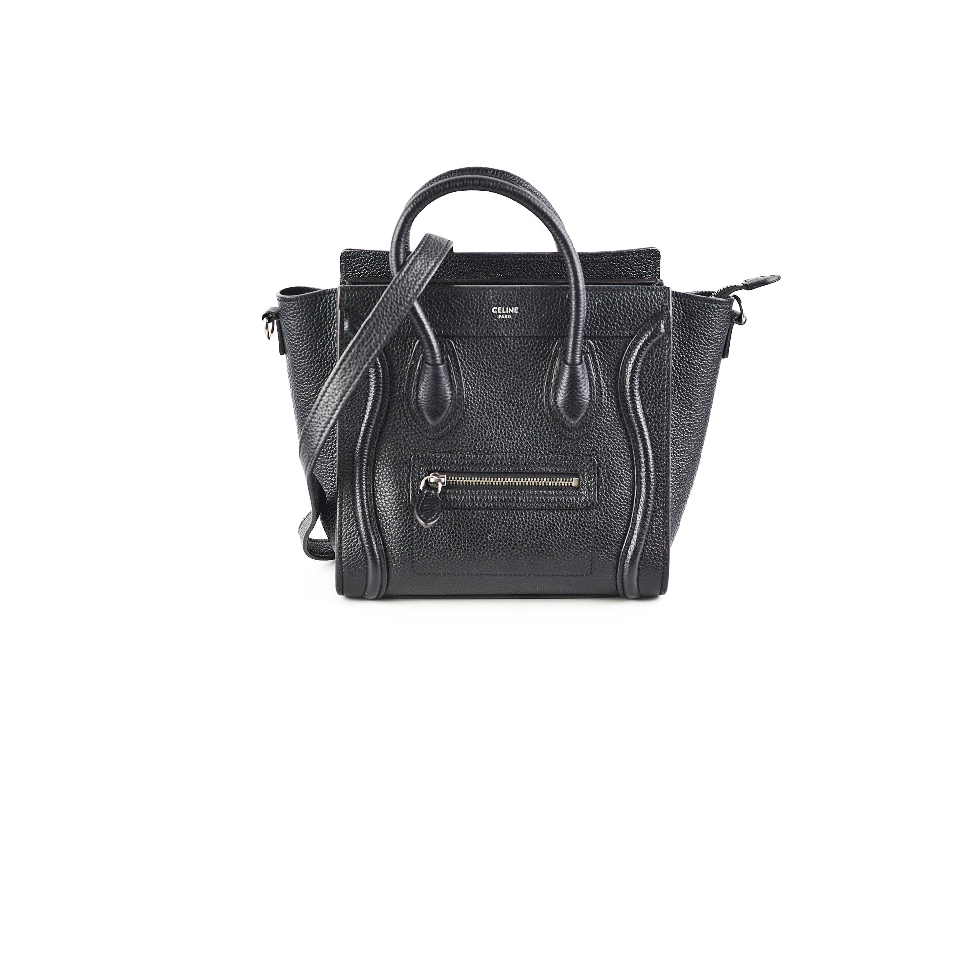 Celine Nano Luggage Bag in Black | Premium Leather Crossbody Handbag for Women | Perfect for Work, Travel & Everyday Use