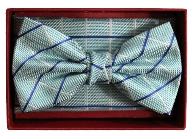 Luxury Silk Bow Tie and Pocket Square Set - Elegant Wedding & Formal Accessories for Men - Perfect for Prom, Tuxedo, and Special Occasions