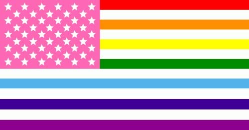 Gay Pride USA Rainbow Flag Glossy Poster - LGBT American Flag Photo Print for Wall Decor, Pride Events & LGBTQ+ Support