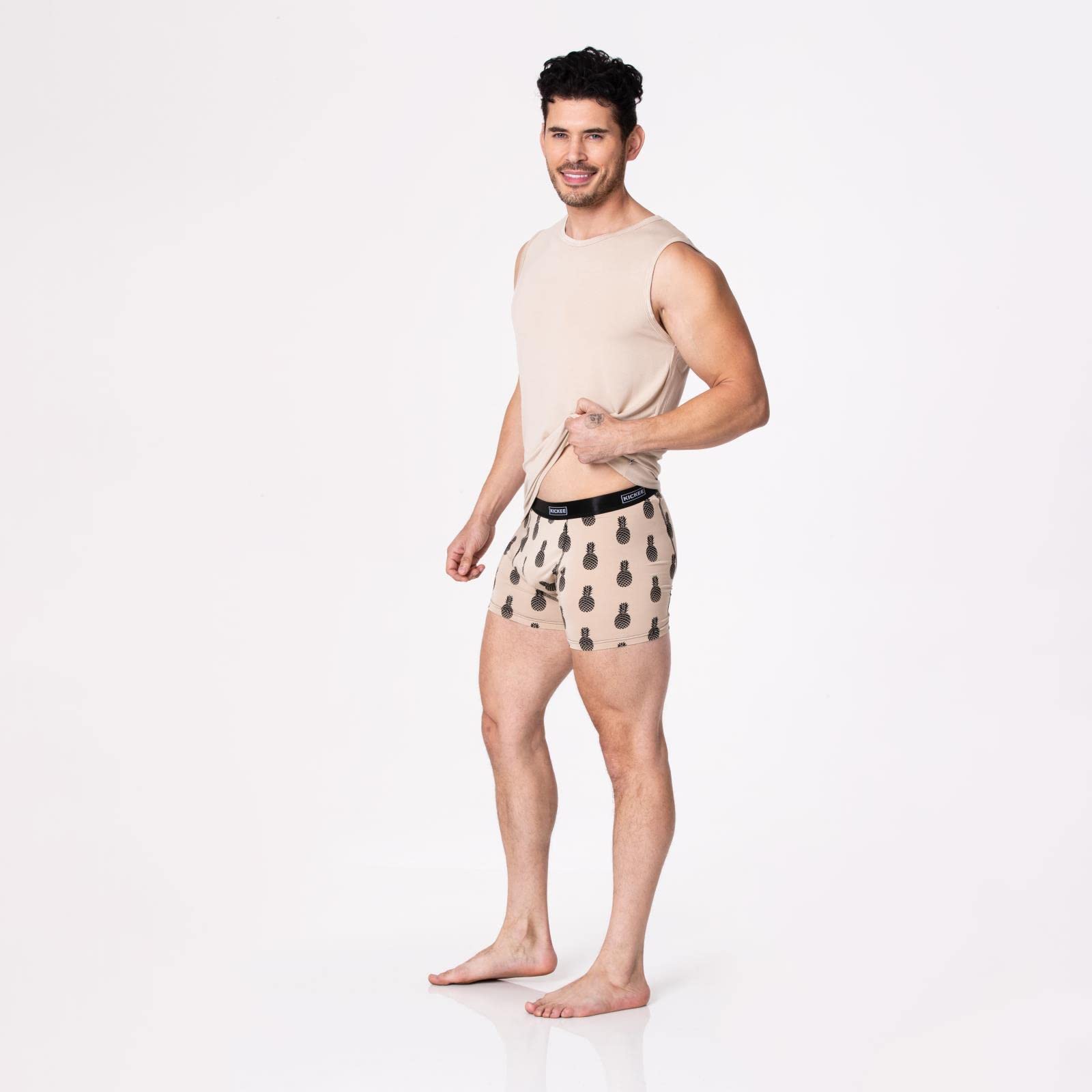 KICKEE Men's Silky Soft Printed Boxer Brief Underwear - Breathable & Comfortable for Daily Wear, Workout, and Lounge