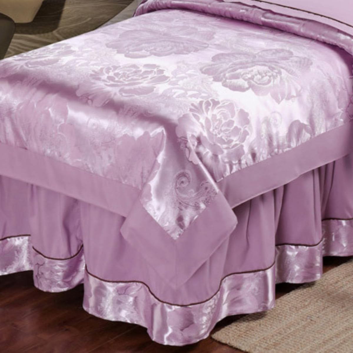 Premium 4-Piece Jacquard Massage Table Sheet Set with Hole - Thickened Spa Bed Linens & Skirt for Salon, Physiotherapy & Beauty Treatments - Perfect for Professional Massage Therapy, Facial Treatments & Relaxation Sessions