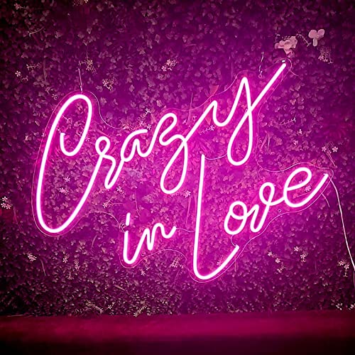 Large Crazy in Love LED Neon Sign - 23.6