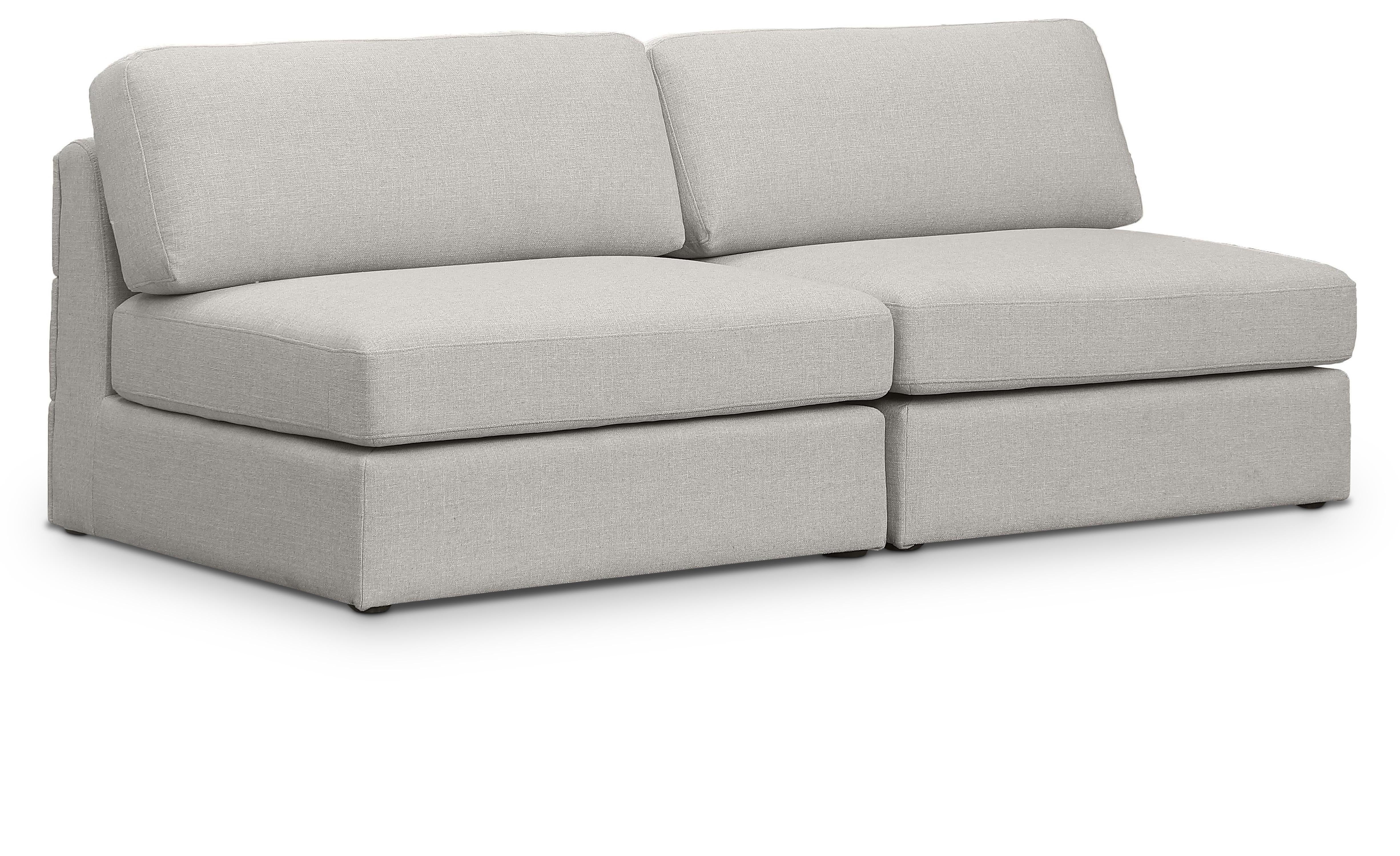 Beckham Durable Linen Textured Fabric Modular Sofa - Modern Sectional Couch for Living Room, Lounge & Home Theater (Gray)