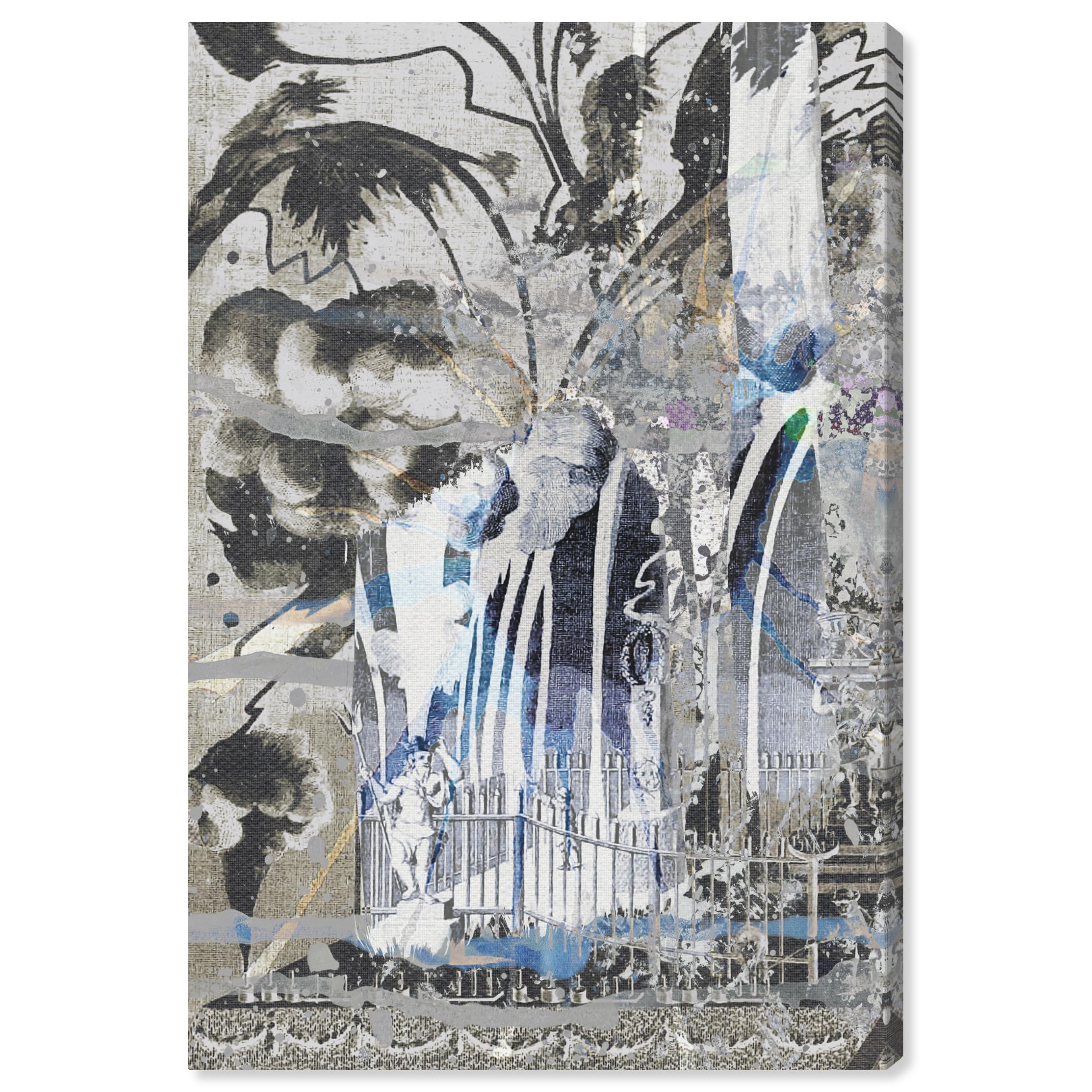 Oliver Gal 'Titan' Wall Art Canvas Print - 24x36 Inches Modern Gray & White Abstract Painting - Premium Home Decor for Living Room, Bedroom & Office